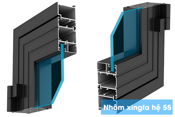 nhôm xingfa hệ 55