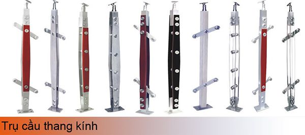 Trụ Cầu thang kính cường lực